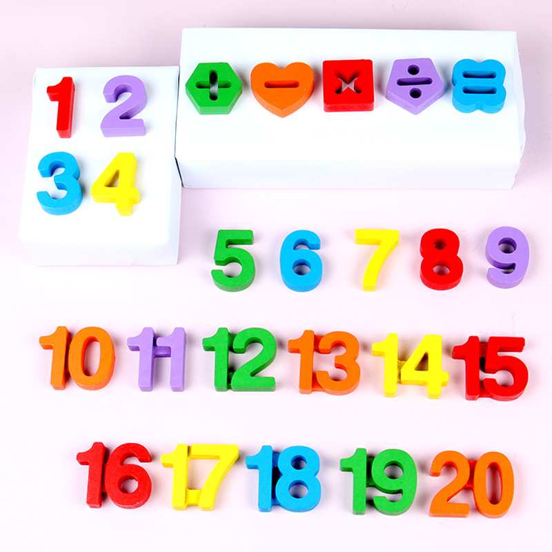 Niños transfronterizos madera números letras rompecabezas puzzle color forma pintura cognitiva juguetes de educación temprana
