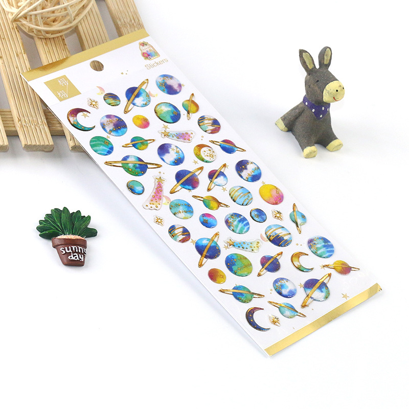 Suministro directo de fábrica japonés y coreano dorado fresco cristal epoxi pegatinas teléfono móvil pegatinas diario decorativo chica corazón mano cuenta pegatinas