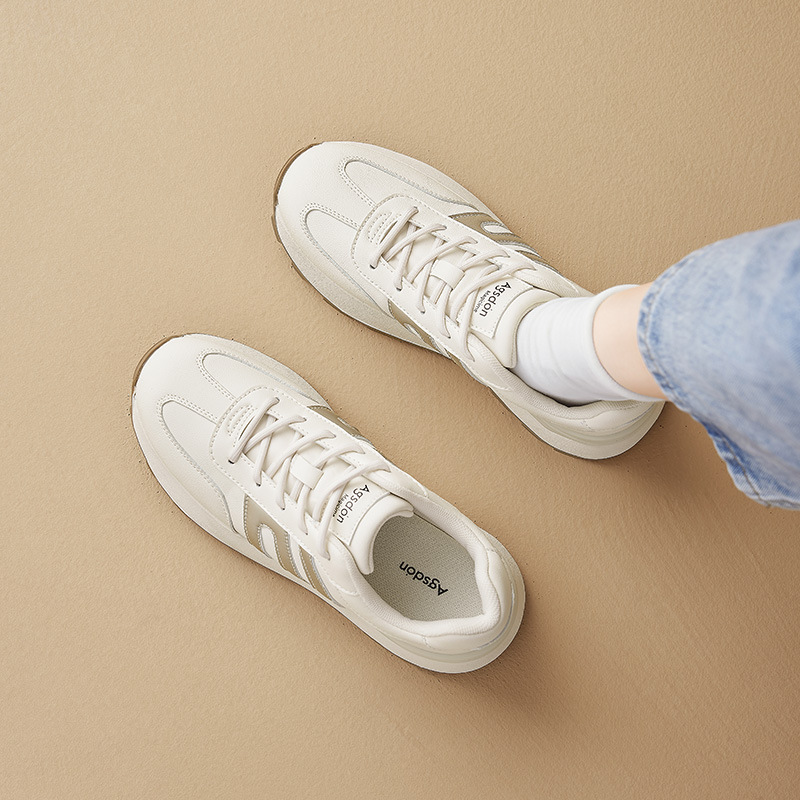 Augu Lion Dengde zapatos de entrenamiento para mujeres 2026 primavera nuevo muffin casuales zapatos de suela gruesa zapatos de skate estudiantes