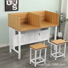 学校机房电脑桌辅导培训班双人位办公桌单双人桌网吧驾校考试培训