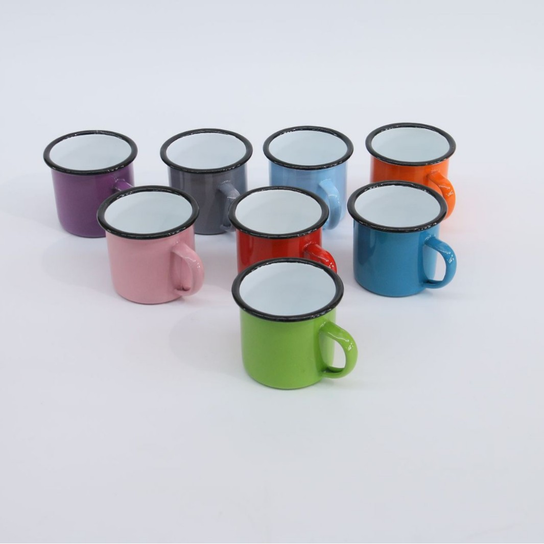 跨镜热销礼品搪瓷杯加厚怀旧彩色搪瓷杯办公室水杯欧美风格茶水杯