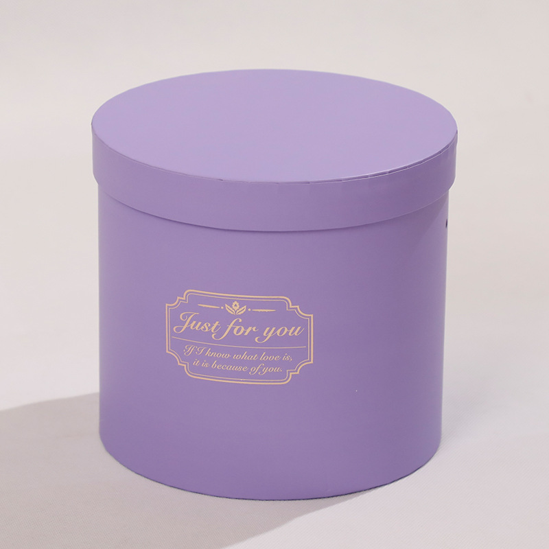 Día de San Valentín chino flor caja redonda cilindro portátil con cubo Mini cubo de la flor caja de regalo en stock