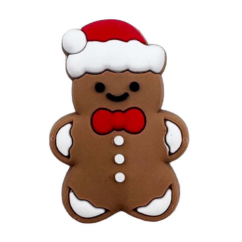 メーカー卸売Q版クリスマス洞洞シューズアクセサリー、厚みのあるエポキシ樹脂製シューズフラワー、DIY装飾アクセサリーシューズバックル|undefined