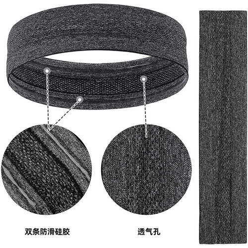 Running headband fitness non-slip anti-sweat band yoga headband hair-absorbent sweat band tennis sports headscarf