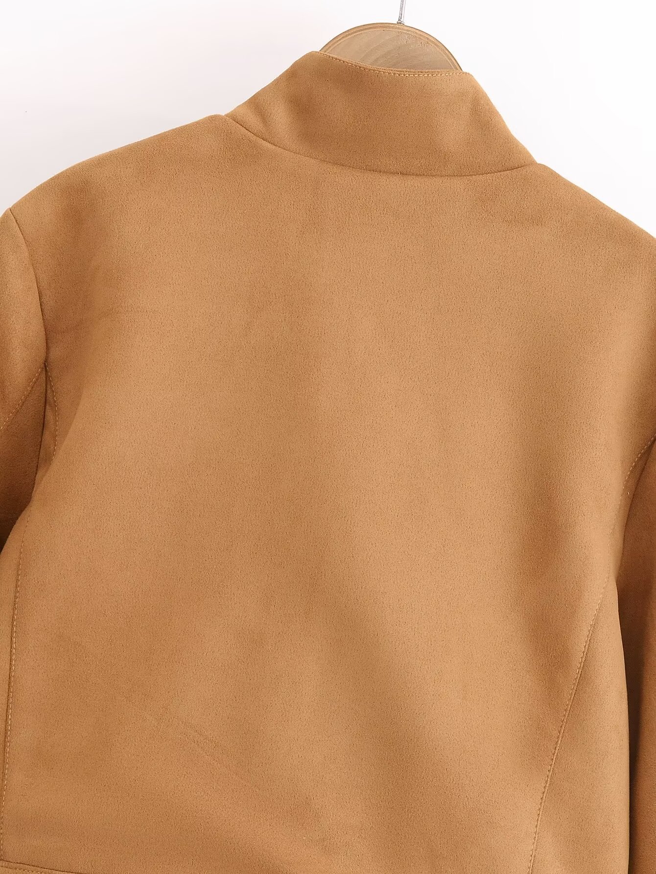 Abbigliamento donna autunno e inverno 2024 nuova moda di strada casual giacca con collo alto_voghion.com