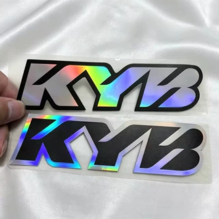 KYB镭射车身贴纸汽车改装贴自行车摩托车减震器装饰贴防水反光贴