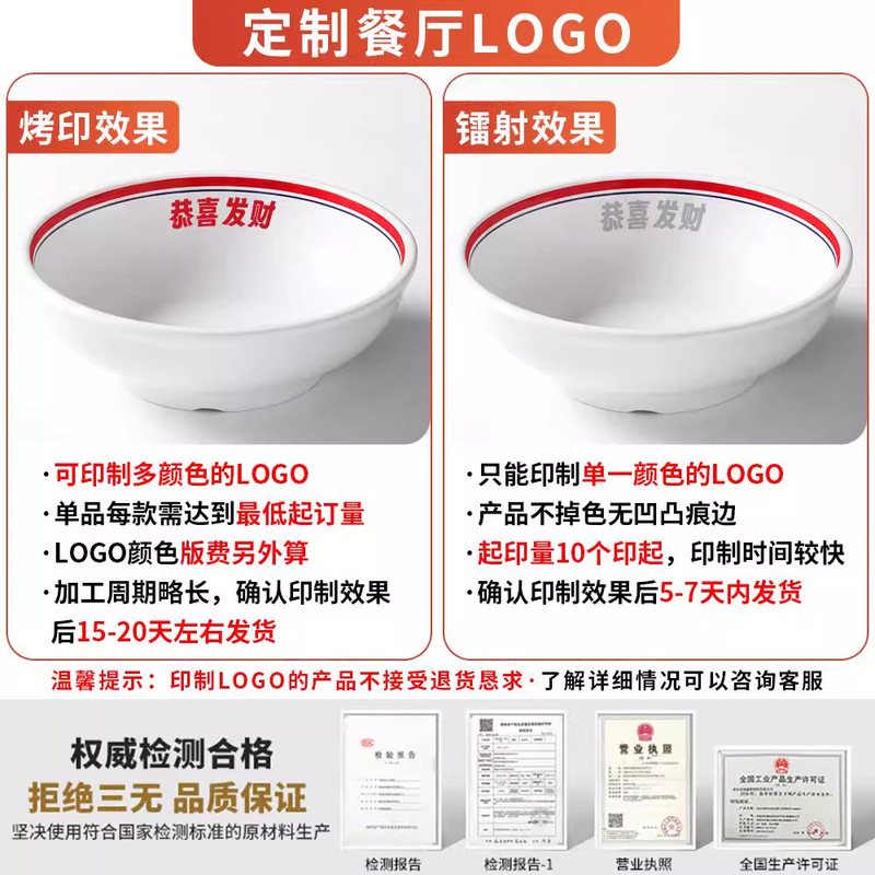 密胺餐具大碗猪脚饭商用湘菜圆形小炒摆菜碗中式辣椒炒肉盖浇饭碗|undefined