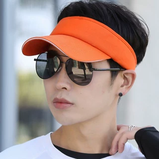 夏季空顶帽男女纯色涤棉运动网球帽子户外防晒遮阳太阳帽定制logo