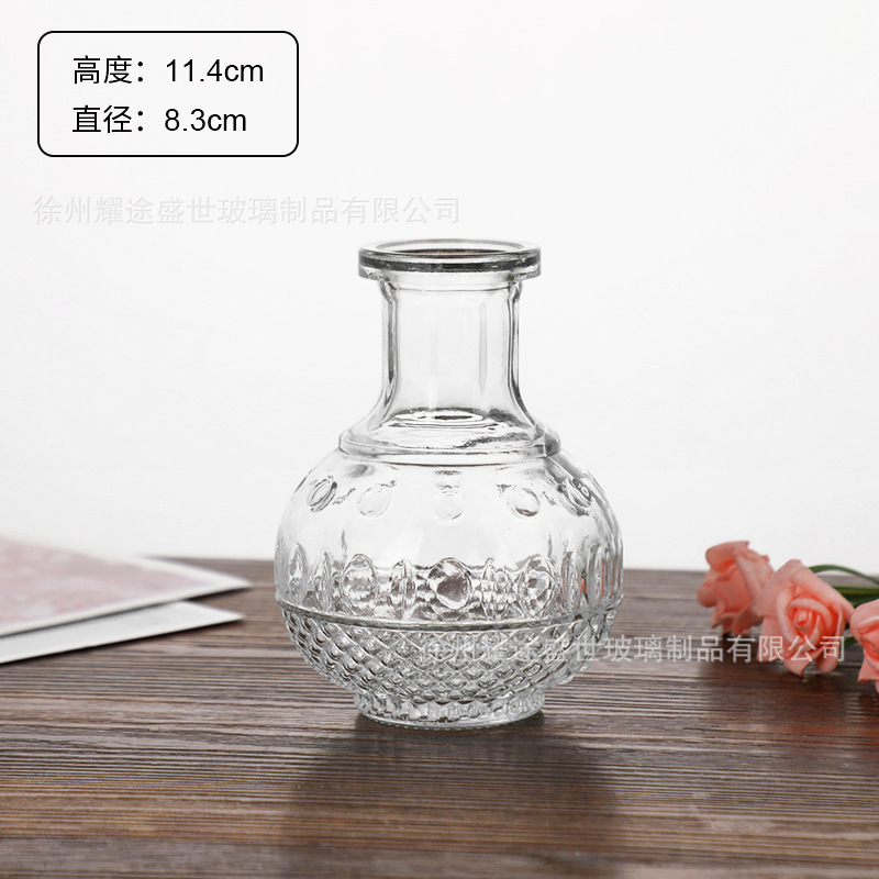 クロスボーダー卸売小さな花瓶装飾品、インスタイルホームデスクトップリビングルームフラワーアレンジメント、高級ガラス花瓶|undefined