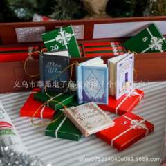 亚马逊爆款Mini Book Ornament Advent 圣诞节惊喜盲家批发
