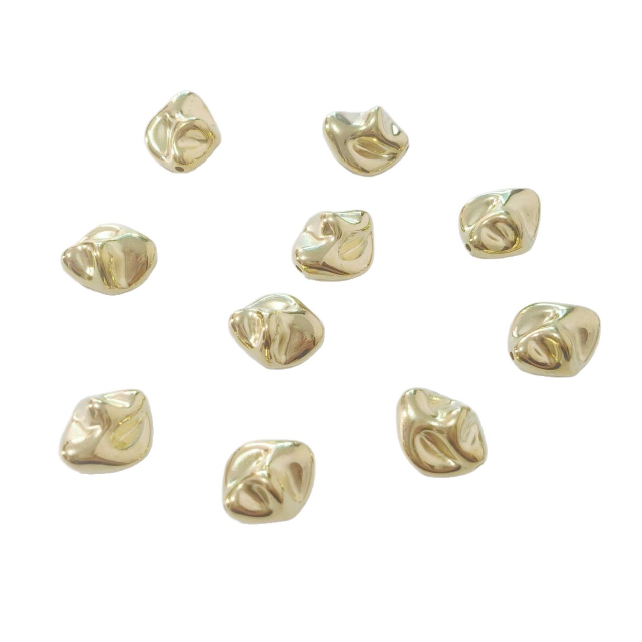 Plástico ABS chapado CCB piedra irregular separada por perlas dispersas DIY accesorios de collar de pulsera de perlas hechas a mano