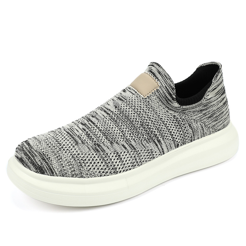 Zapatos de los hombres del verano transpirable nuevo vuelo de malla tejida superficie versátil zapatilla de deporte de los hombres zapatos casuales de moda zapatos de los hombres