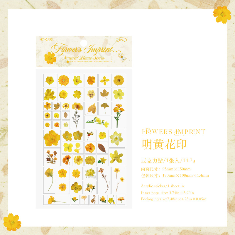 Pegatinas decorativas tridimensionales 3D acrílicas Mo Mo