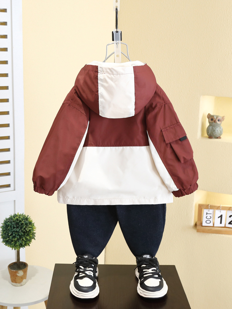 7562 chaqueta de niño primavera y otoño 2025 nueva chaqueta de primavera para niños ropa exterior cortavientos de primavera para niños