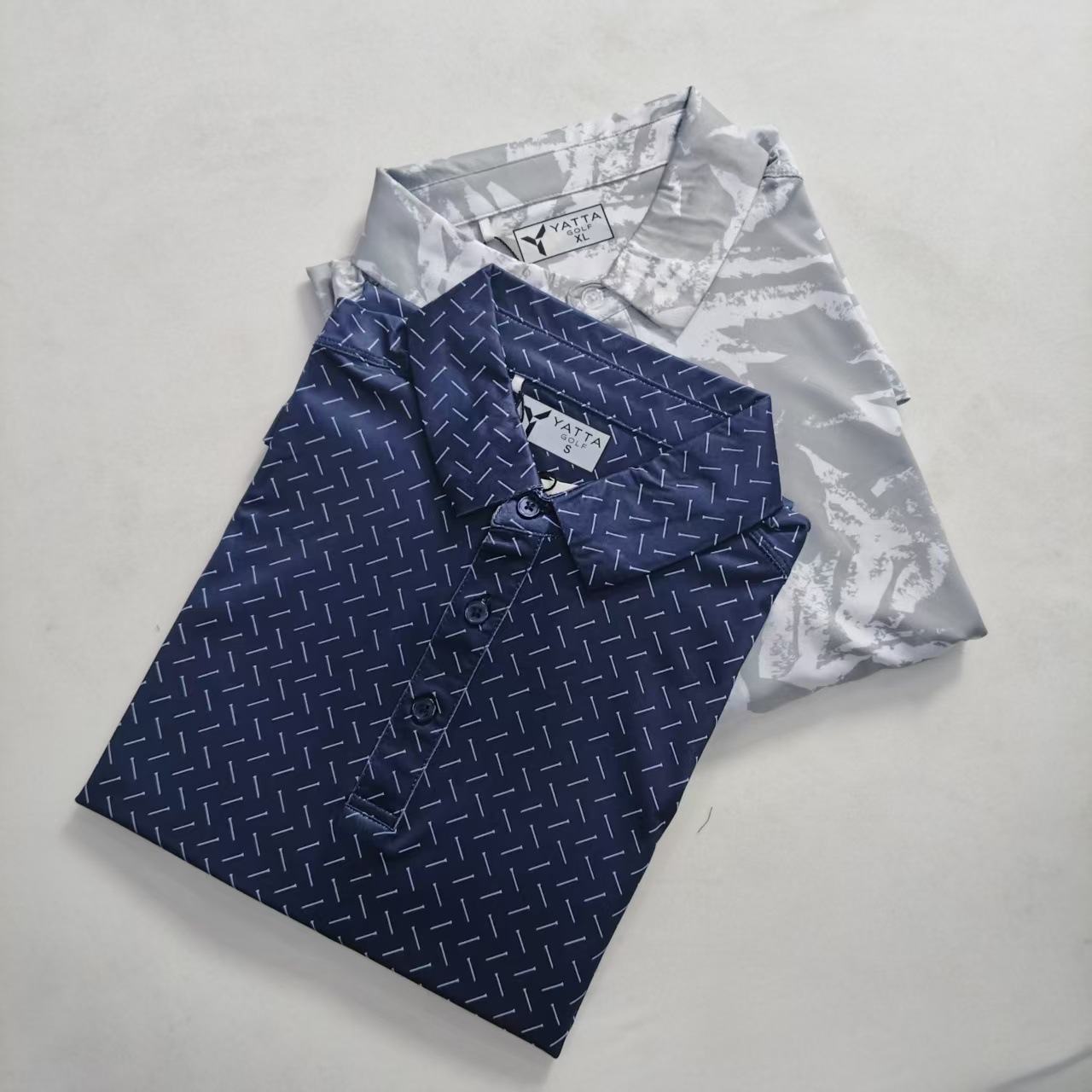 跨境高尔夫球衫速干短袖男装数码印花上衣吸湿排汗翻领POLO衫定制