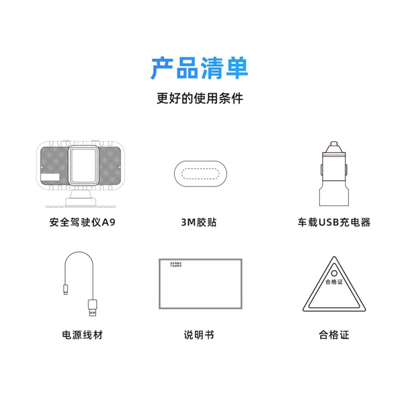 A9 Cross-Border Anti-Fatigue Safety Driving Device Driver Drowsiness Alarm Driving Camera Safety Warning Reminder Device