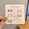 Universal set, summer fresh earrings, metal fashionable accessory