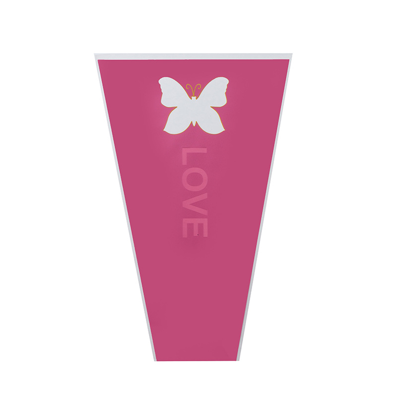 蝶柄マルチポケット袋【ローズピンク】50枚/パック (45cm×28cm)±5%