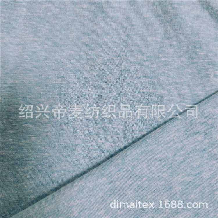 TCR混纺雪花纱单面平纹针织汗布春夏新款女装开衫T恤打底面料