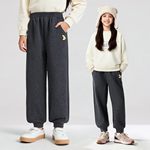 笛莎童装女童加绒裤子冬季新款休闲长裤儿童保暖卫裤-93255C501
