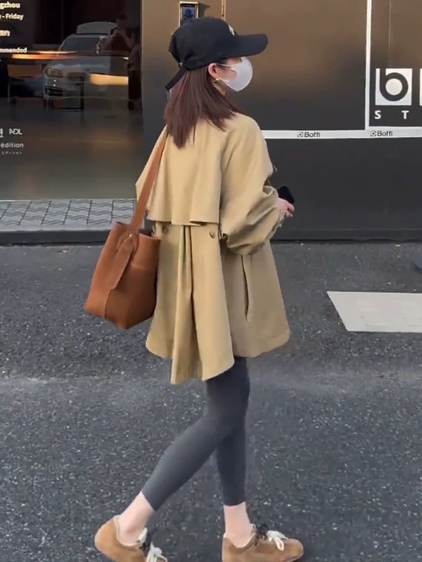 高级感风衣外套女2025春秋新款韩版气质小个子休闲宽松中长款上衣|undefined