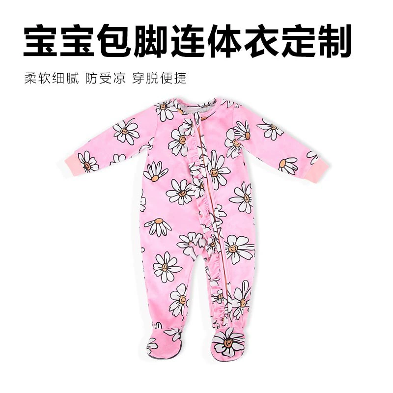 Детские комбинезоны с ножками, одежда для ползания малышей, одежда для новорожденных с носками и накидками на ноги, индивидуальный пошив весенней детской одежды
