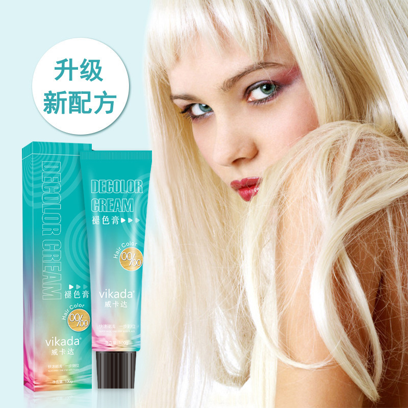 Vikada Hair Bleach Bleach Fading Cream Fading Agent White Golden Bleaching Hair 9 Degree Slightly Tide Color Bleaching Cream Vikada Hair Bleach Bleach Fading Cream Fading Agent White Golden Bleaching Hair 9 Degree Slightly Tide Color Bleaching Cream