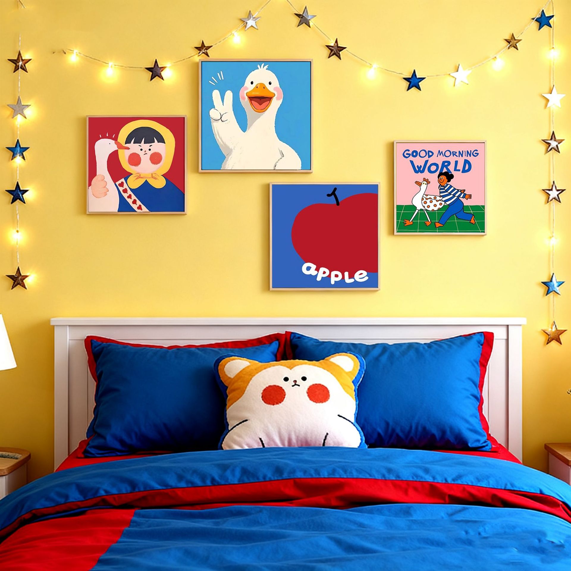 Happy Dopamine Ins Style Abstract Color Combination Entrance Living Room Background Wall Decoration Painting Art Desktop Ornaments