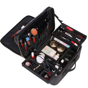 New heightened large capacity cosmetic bag multi-functional convenient portable nail tattoo partition toolbox cosmetic case