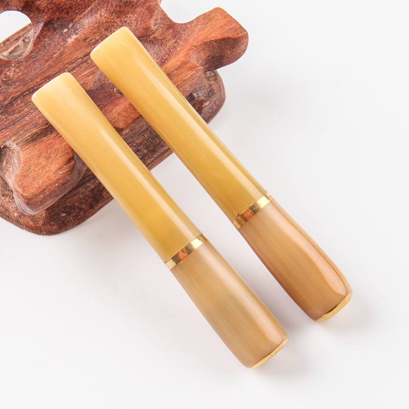 直通型仿牛角树脂烟嘴过滤器可清洗男士细烟烟嘴过滤嘴粗细烟用