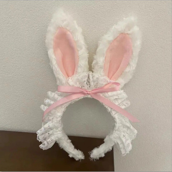 ぬいぐるみの愛の耳のウサギの髪のカチューシャの女性の顔を洗うカチューシャのかわいい清新で甘いカチューシャの髪の束の飾り|undefined