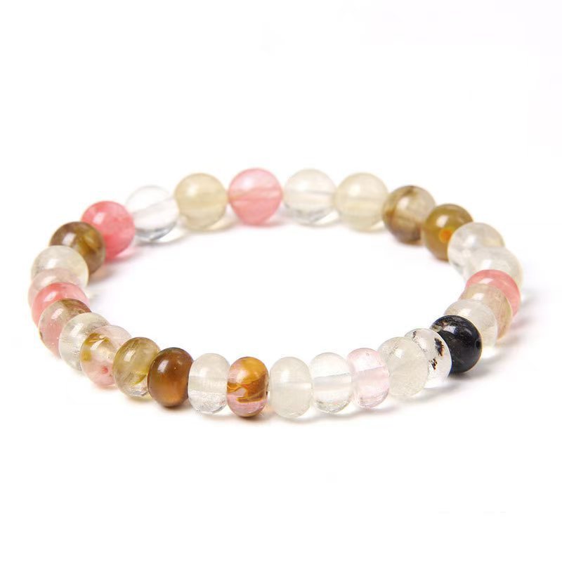 TEMU transfronterizo europeo y americano venta caliente pulseras de piedra de 8mm labslázuli blanco amatista pulsera con cuentas spot al por mayor