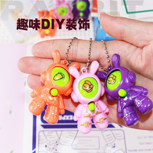 迷你猜拳萝卜兔小玩具促销小奖品 剪刀石头布游戏蛋钥匙扣挂件