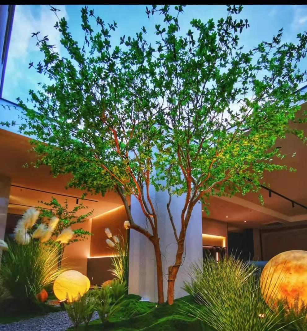 仿真日本吊钟树大型仿真树绿植装饰室内造景假树网红款植物树