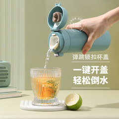 清新簡約高顏值食品級304不鏽鋼雙層保溫杯防漏便攜彈跳蓋加LOGO