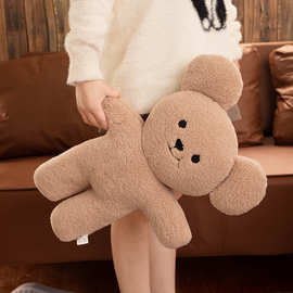 小红书韩国玩偶歪嘴小熊抱枕加厚加绒女生秋冬新款毛绒玩偶礼物