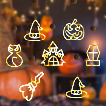 万圣节吸盘灯led发光商场门店橱窗装饰灯串彩灯挂灯窗户塑料挂饰