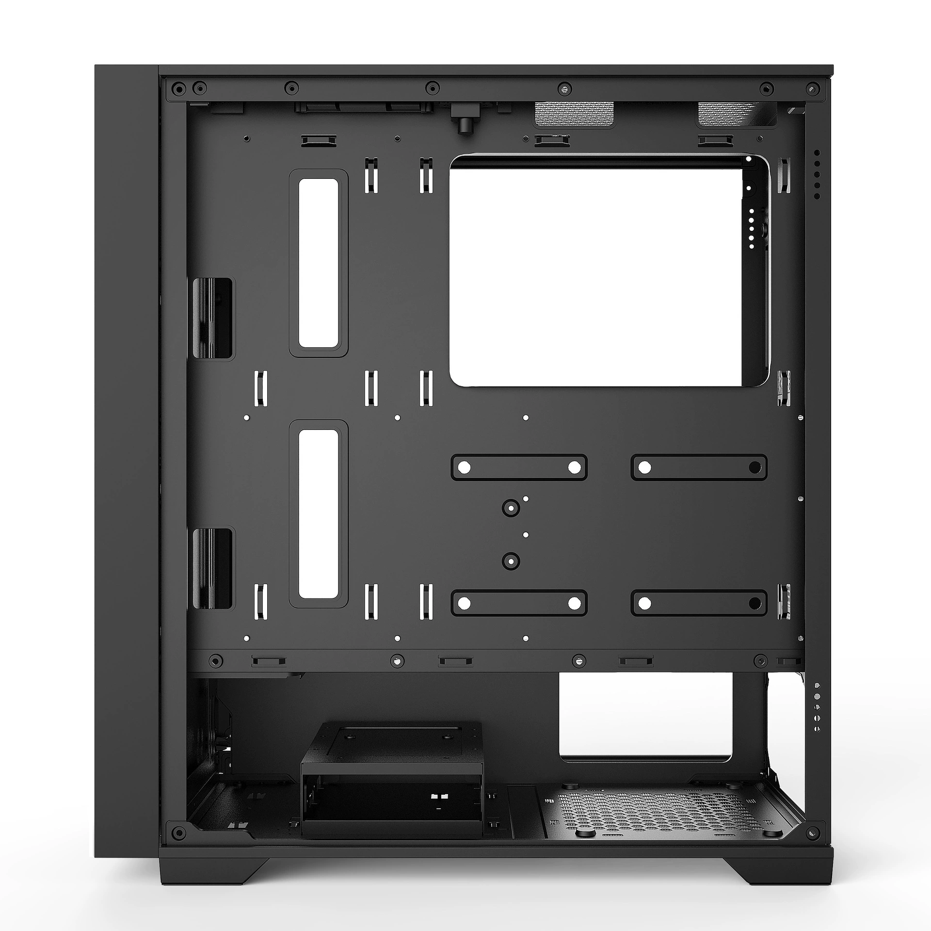 Двухканальный корпус X99, сервер CPU 33 см в ширину, материнская плата E-ATX, крупный прозрачный боковой корпус