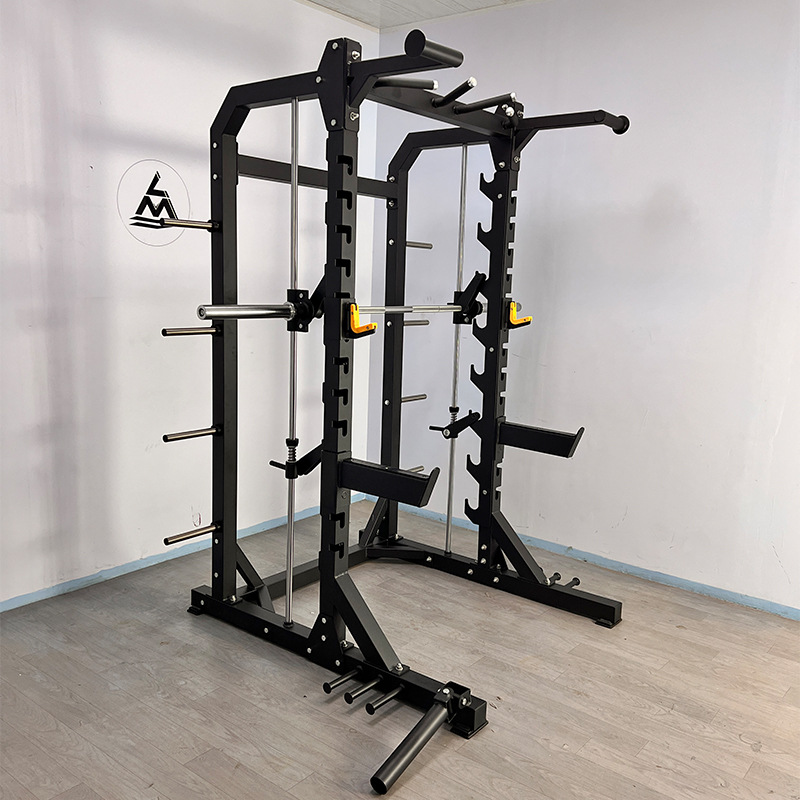 Fábrica gimnasio equipos de gran tamaño multifuncional Smith máquina de cuclillas tipo marco push-up conjunto completo de equipos de ejercicios