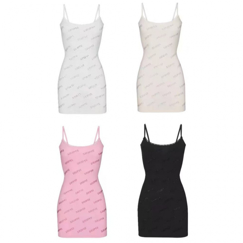 Skims Kardashian Rhinestone Letter Logo Tight-Fitting Bodycon Spaghetti Strap Dress Hot Girl Lace Dress Skims Kardashian Rhinestone Letter Logo Tight-Fitting Bodycon Spaghetti Strap Dress Hot Girl Lace Dress