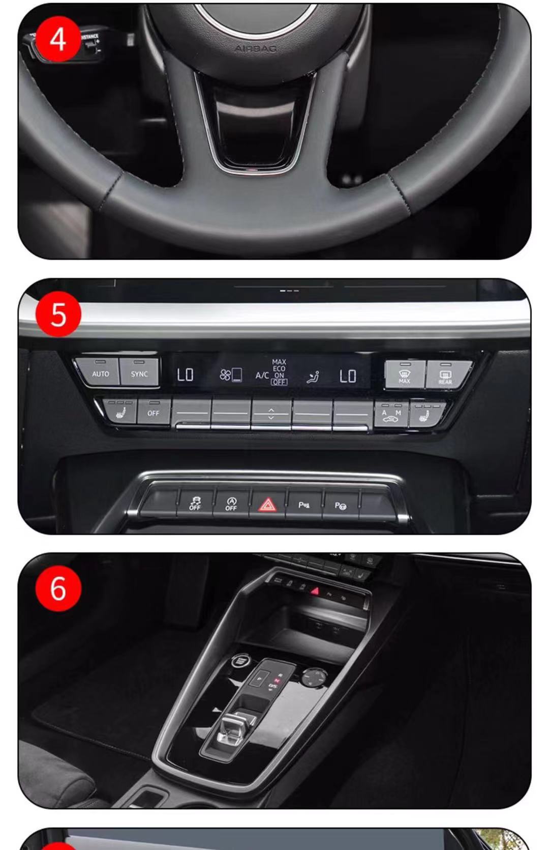 Suitable for Audi A3 interior film protection central control film screen TPU film car interior decoration modification 24 A3L