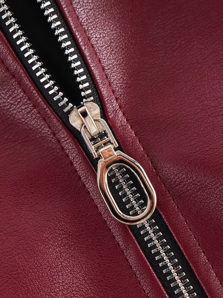 Roupas femininas temperamento moda personalidade internet celebridade estilo jaqueta de couro de duas cores_voghion.com