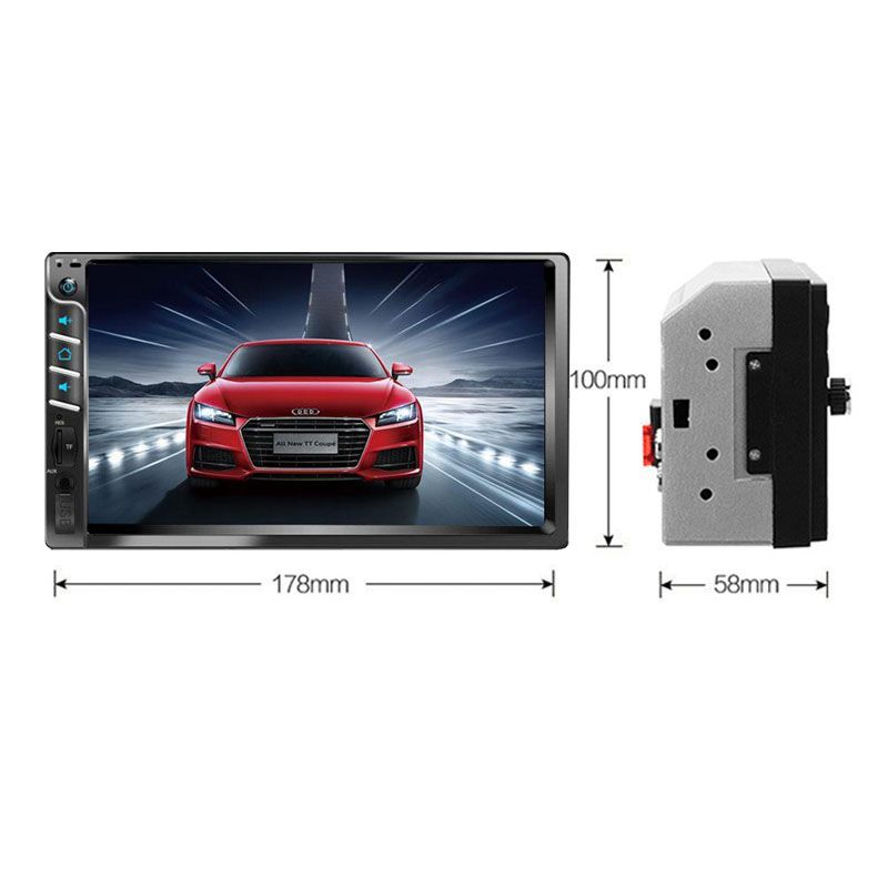 Reproductor MP5 para coche de 7 pulgadas con conectividad para teléfono móvil CarPlay/AUTO, radio para coche con Bluetooth, lector de tarjetas y MP4. image 5
