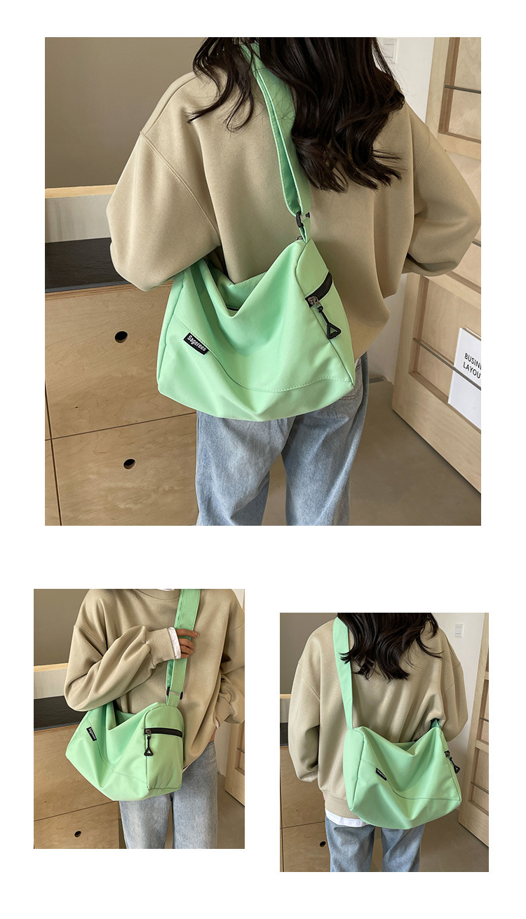 2025 summer new style simple and versatile university student solid color comfortable sports backpack shoulder bag men's lightweight crossbody bag women's