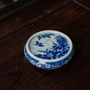Jingdezhen High White Clay Cover Ceramic Tea Cup Holder Coaster Kung Fu Tea Set Pot Holder Cup Holder Spare Parts Wholesale