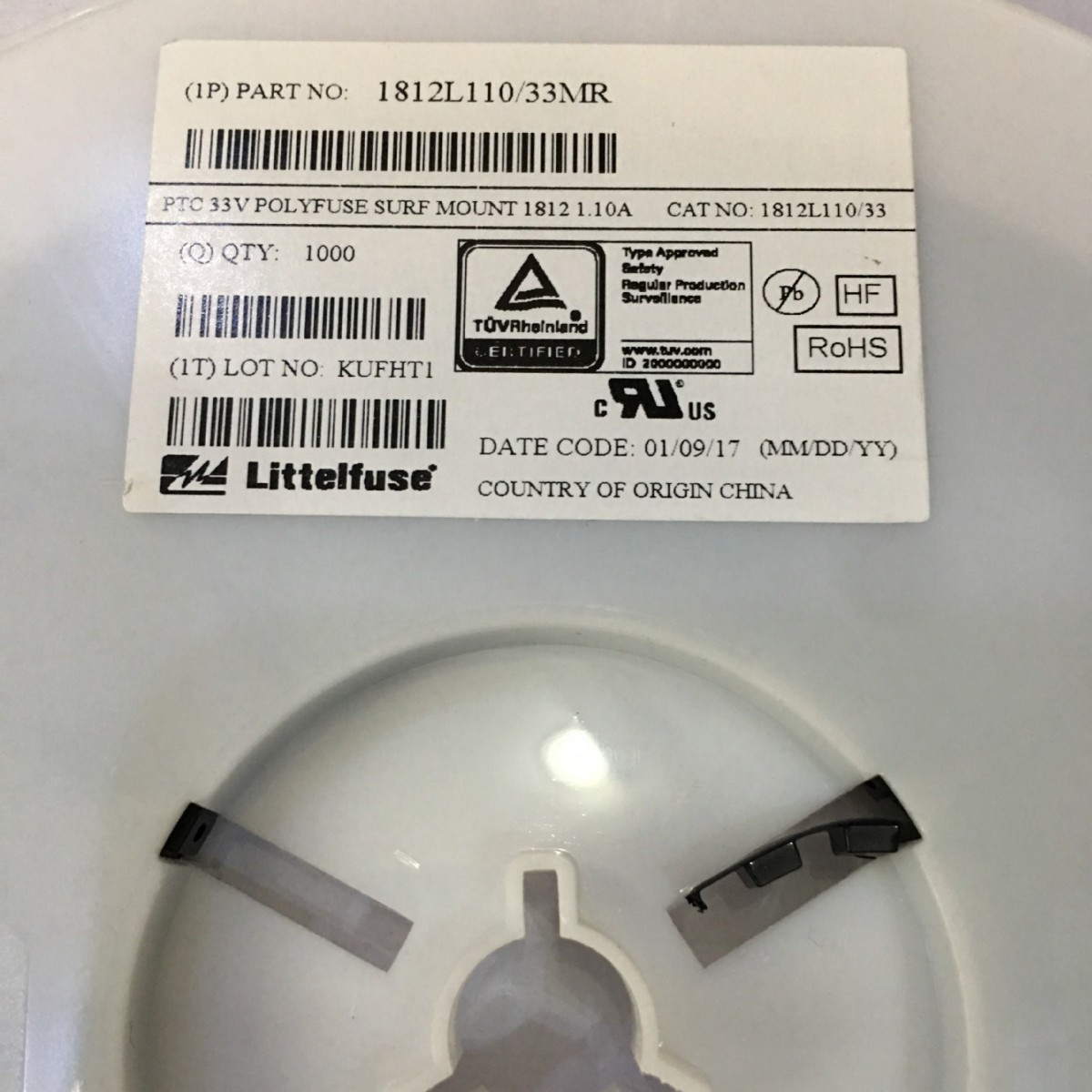 贴片 自恢复保险丝1812L110/33MR  1.1A/33V 美国力特 现货