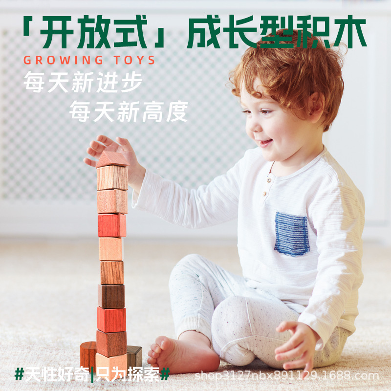ウッドカラー大粒子 36/56 ビルディングクラシックビルディングブロック子供男の子と女の子の早期教育おもちゃ新製品|undefined