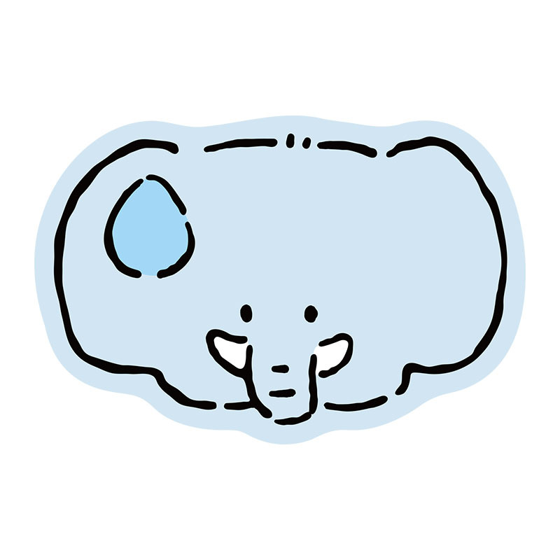 코끼리가 땀을 흘리는 모습