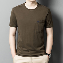 夏季短袖t恤男装时尚韩版中青年休闲薄款半袖圆领上衣潮流棉t宽松