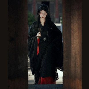 云之羽云为衫同款战国袍成人女黑色魏晋风清冷感古装汉服2024新款-阿里巴巴